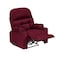 In House Velvet Rocking &amp; Rotating Cinematic Recliner Chair With Cups Holder - Burgundy - NZ80