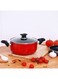 Royalford Casserole With Glass Lid Red 20centimeter