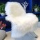 Generic Soft Faux Fur Sheepskin Rug Chair Cover White Fluffy Area Rugs For Bedroom Furry Carpet Rug Floor Sofa Living Room 2X3 Feet