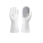 اشتري Magic Silicone Gloves With Wash Scrubber Grey في الامارات