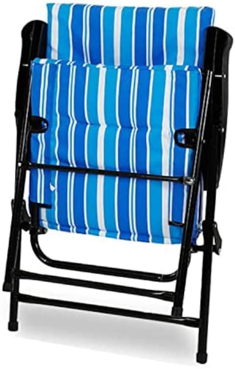 GO2CAMPS Folding Camping Chair with Cushion High Quality Beach Chair for Garden Balcony or Festivals Outdoor Relax Chair as Fishing Chair or Festival Chair (Multicolour)