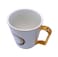 ZK simple &amp; Elegant Ceramic Letter Cup (D) with Gold Handle