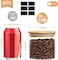 1CHASE Glass Food Storage Jars 600ml (Set Of 6) Round