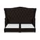 In House Taj Mahal Linen Bed Frame - King - 200x200cm - Dark Brown