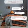 Luna Home King size 6 pieces, bedding set, orange &amp; grey stripes design.