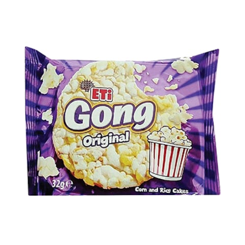 Eti Gong Popcorn  and Rice Cakes Original 32GR