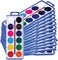 Neliblu Watercolor Paint Set For Kids, Bulk Of 24 Washable Paints In 12 Colors Perfect Home, School And Party- Paintbrush Included