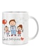 Giftex Cartoon Character With Best Dad Mug White/Beige/Red 11Ounce
