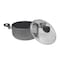 Smart Granitium Cookware Set, Granite Coated, DC2160   Sturdy Bakelite Handle   Non-Stick Coating   Tempered Glass Lids   Aluminium Cookware Compatible with Multiple Hobs