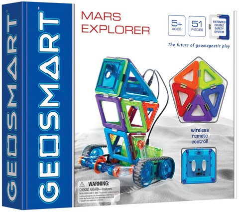 Geosmart - Mars Explorer  Remote Controlled Geomagnetic Vehicles With Stem Focused Magnetic Construction Set  For 5 Years And Up