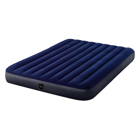 Intex 64759 Dura-Beam Standard Downy Queen Air Mattress 10 Inch Blue