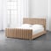 In House Martos Velvet Bed Frame - Single - 200x120 cm - Beige