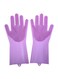 Generic Silicone Dish Washing Gloves Purple