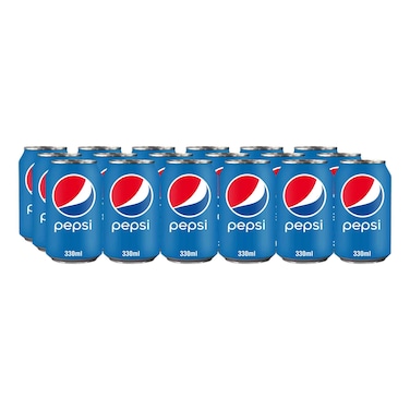 Pepsi Carbonated Soft Drink Cans 330ml Pack of 18
