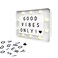 Metal LED Message White Light Box With Letters, Numbers and Symbols 21x17cm