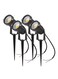 Tomshine - 4 Piece Led Lawn Decorative Landscape Light Black 18.5 X 18.0 X 9.5Centimeter
