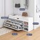 Generic Wooden Shoes Rack Bench With Shoe Changing Stool, Foldable Seat, Nonwoven Fabric Cover Closet, 80X34X53cm, White