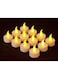 Generic Set of 12 Smokeless and Flameless LED Tea Light Candles White 3cm