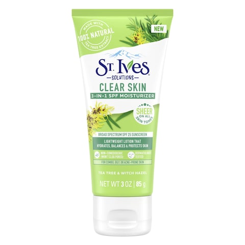 St. Ives Solutions Clear Skin 3 In 1 SPF 25 Face Moisturizer 85g