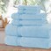 Comfy 550 GSM Set of 6 100% Cotton Towel Set - Sky Blue