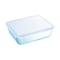 Pyrex Rectangular Dish With Plastic Lid - 0.8 Liter - Blue