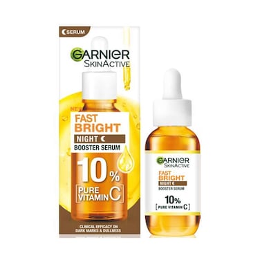Garnier Skin Active Fast Bright Night Booster Serum 10% Pure Vitamin C 30ml