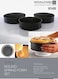 ROYALFORD 3-Piece Baking Tray Set Black 24,26, 28cm