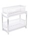 Generic 2-Tier Basket Drawers White 15X5.5cm