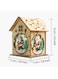 Wooden Christmas Ornaments with Lights - Festive Indoor Holiday Decorations (Santa Claus)
