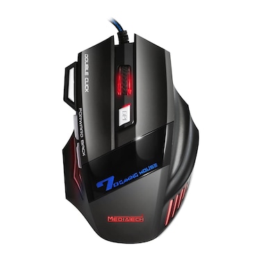 ماوس العاب ميديا تك، اسود - MT-X7