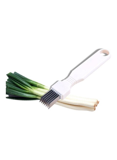 Generic Vegetable Chives Onion Cutter Slicer White / Silver 16X2.5X1.5cm