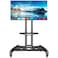Mobile TV Cart TV Stand With Lockable Wheels for 32 to 70" Inch Plasma LCD LED Flat or Curved Screen TVs up to 100lbs - Height Adjustable (32-70 inch)