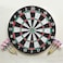 ULTIMAX Dart Board Set, 15 Inch Double Sided Dart Board Flocking Dart Board Including 6 Darts Excellent Indoor Game and Party Games Darts, Sports Gifts for Kids and Adults, Easily Hangs Anywhere