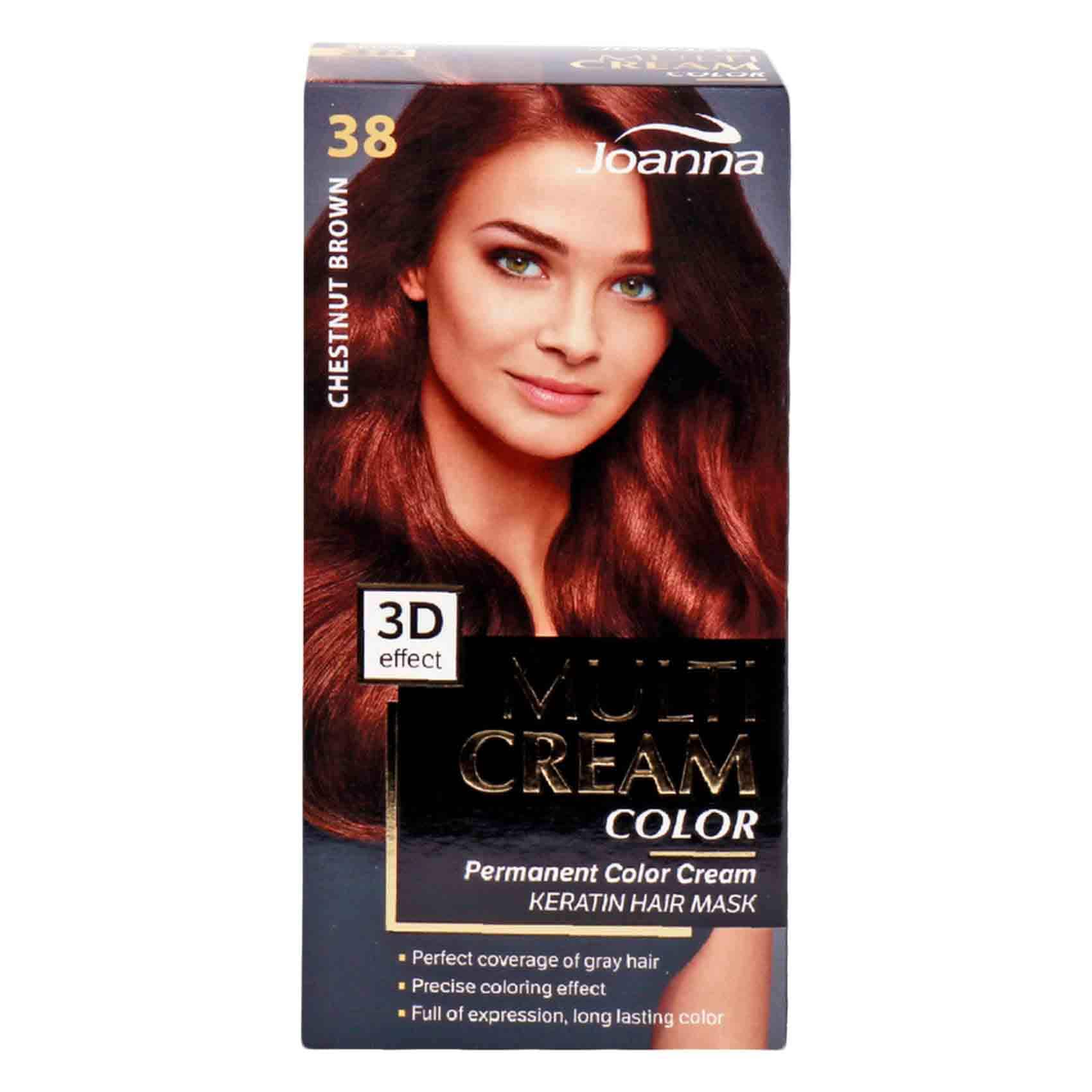 Buy Joanna Hair Color Multi Cream 3D Effect 38 Chestnut