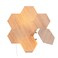 Nanoleaf Elements Hexagons Starter Kit Birchwood - Smart WiFi LED Panel System w/ Music Visualizer - 7 Pack