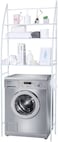 SKY-TOUCH Washing Machine Storage Shelf Rack 3-Tiers, Bathroom Shelves Toilet Shelf Space-Saving,Easy to Assemble Bathroom Storage Shelf No Drilling - White