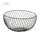 Generic-Fruit Dish Round Fruit Basket Metal Wire Bowl Stylish Dish Organizer for Bread Fruit Snacks Candy Households Items