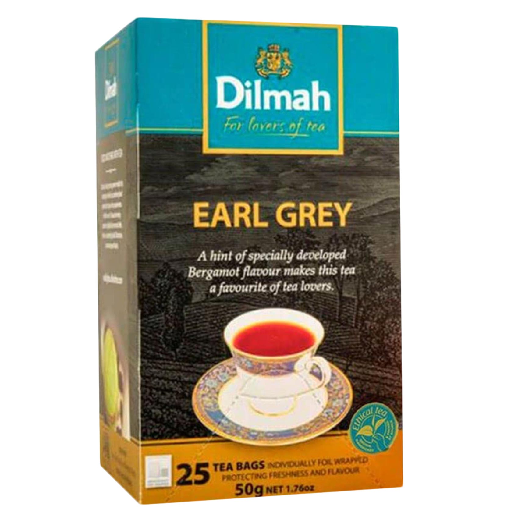 Dilmah Pure Ceylon Earl Grey Tea Bags 25 Pieces