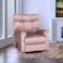 In House Velvet Rocking &amp; Rotating Recliner Chair - Light Pink - AB011