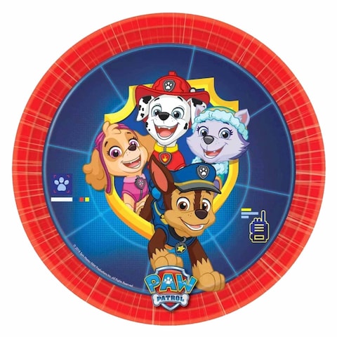 Paw Patrol Paper Plate Red