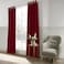 In House Velvet Curtains - Burgundy - 240x140 cm