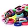 100PCS Baby Hair Ties, Cotton Toddler Hair Ties for Girls and Kids, Seamless Hair Bands, Elastic Ponytail Holders (Diameter 1 Inch and Assorted Colors) by Nspring