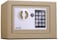 Rubik Mini Electronic Digital Security Safe Deposit Box With Electronic Keypad Lock And Physical Key For Home Office Hotel Jewelry Passport Watches Cash Storage (Beige)
