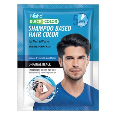 Nisha Quick Color Hair Color Shampoo 20ml Original Black