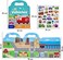 Reusable sticker book, Children&rsquo;s DIY vehicle theme activity sticker book for Kids, Preschool educational learning activity travel toys for boys and girls aged 3-6 years