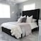 In House Burgas Velvet Bed Frame - Queen - 200x150 cm - Black