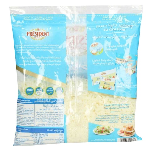 President Lite Shredded Mozzarella Cheese 400g