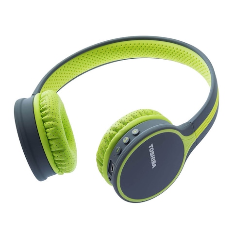 Toshiba Bluetooth Over-Ear Headphones With Mic Green/Black