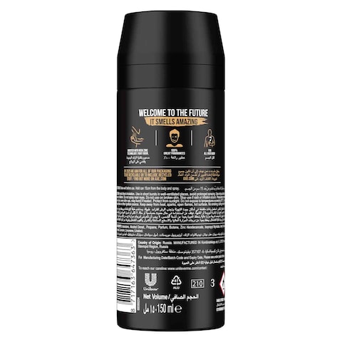 Axe Men&#39;s Deodorant Body Spray  Dark Temptation For 48 Hours Irresistible Fragrance 150ml