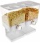 Double Cereal Dispenser Storage Container Dry Food Snack Kitchen Canister Fresh